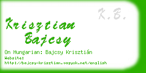 krisztian bajcsy business card
